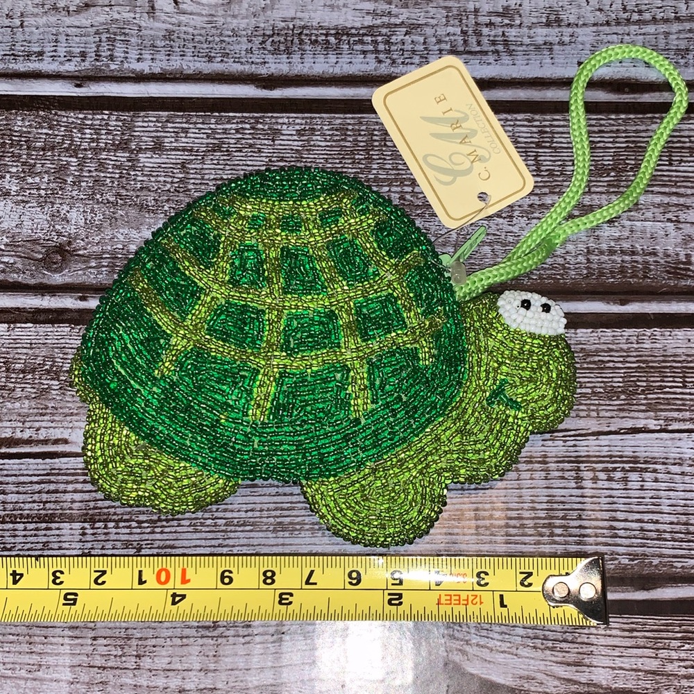 Beaded Turtle Coin Purse NWT
